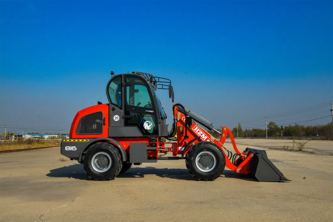 China Supplier Hzm Compact/Articulated/Multifunctional with CE/Euro 5 Engine Bucket/Fork/Attachments/Cab/Rops/Roll Bar 816 Mini Loader for Sales/Garden